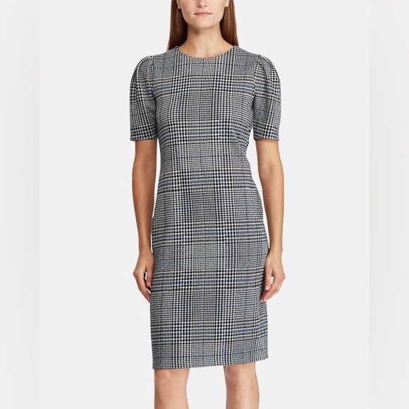 Ralph Lauren Dresses & Skirts - Ralph Lauren Classic Houndstooth Midi Dress Size Small